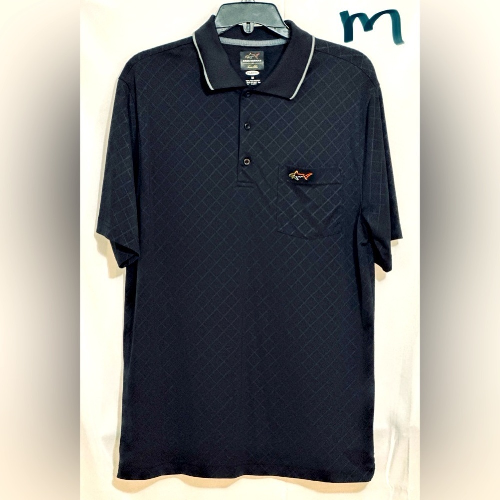 MENS BLACK GREG NORMAN GOLF ⛳️ POLO